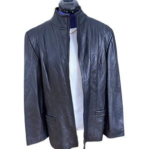 RC Comstock Expedition Women’s Black Leather Jacket Size Large